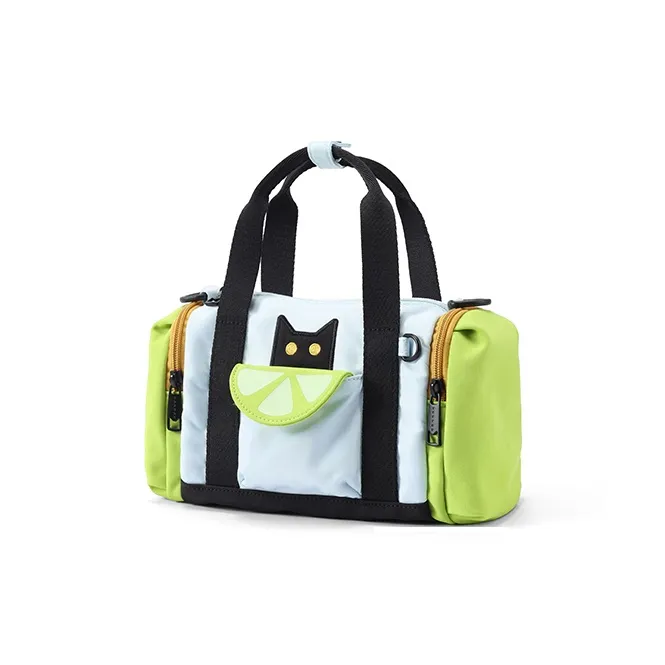 NOXXON Nylon One Shoulder Handbag Women's Custard/Mint Blue-6
