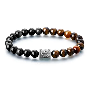 Lao Feng Xiang Tiger's Eye Stone Bracelets Unisex