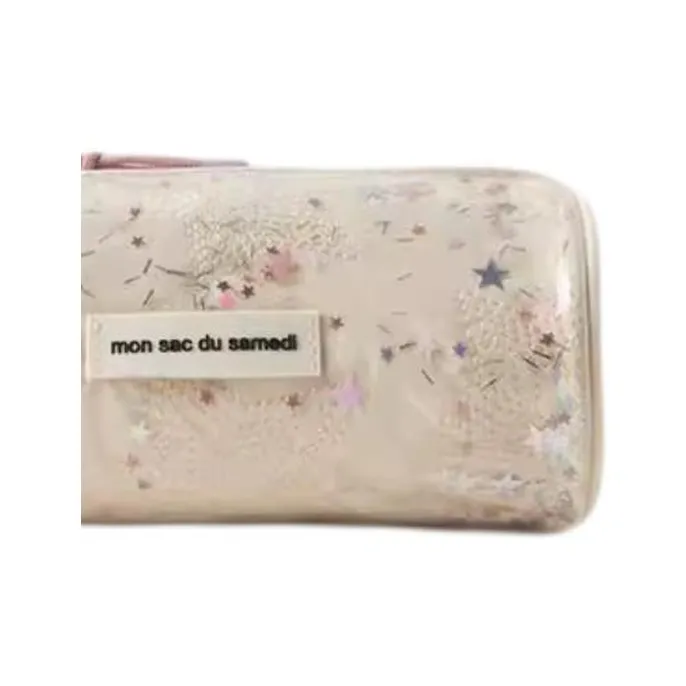 ZARA Thermoplastic PU Polyurethane Clutch Regular Women's Light Beige Yellow-4