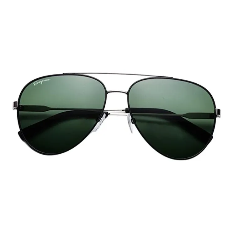 FERRAGAMO Aviator Sunglasses Men's Black-1