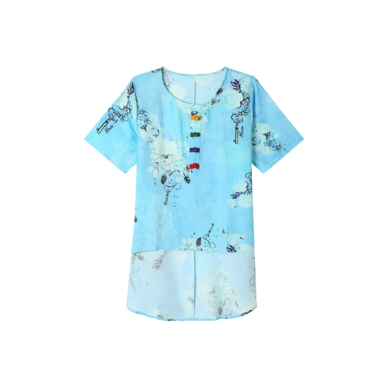 H YXIANG Chiffon Shirts Women's-0