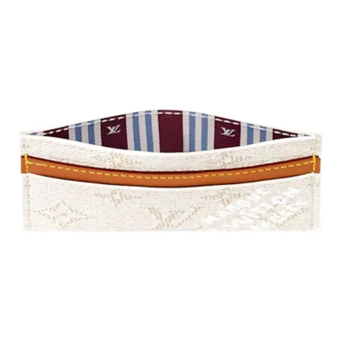 LOUIS VUITTON Monogram Heritage Coated Canvas Card Holder Card Holder Women's White-2