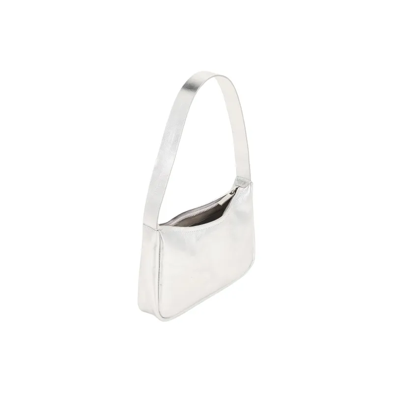 ST. AGNI Leather Handbag, Shoulder Bag Women's Silver-3