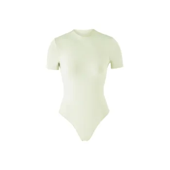 SKIMS ESSENTIAL T-SHIRT BODYSUIT Bodysuits Women's Pistachio/Happy Fruit