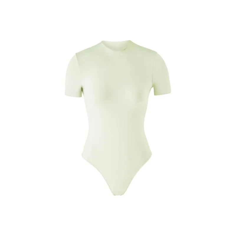 SKIMS ESSENTIAL T-SHIRT BODYSUIT Bodysuits Women's Pistachio/Happy Fruit-0