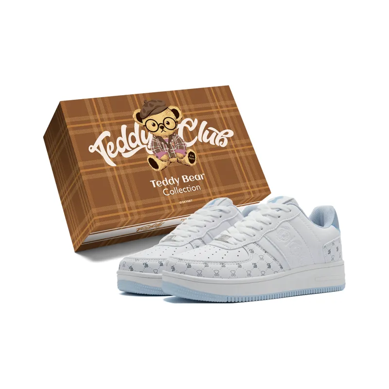 Teddy Bear Collection Coverage, Abrasion Resistant, Lightweight, And Breathable Low Top Skateboard Shoes Unisex-14