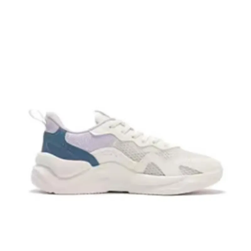 361° Cushioning Slip Resistant Low Top Running Shoes Women's White Purple-1