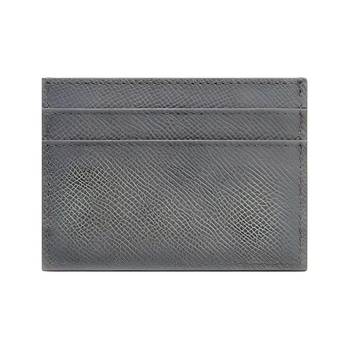 DIOR 30 Montaigne Grained Calfskin Card Clip Card Holder Women's Gray-1