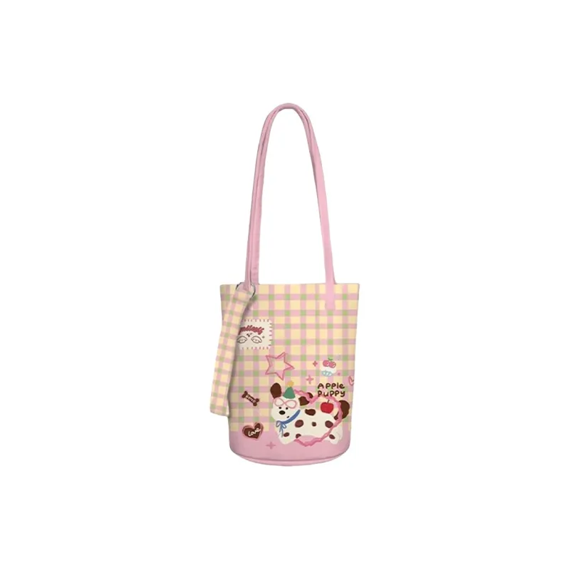 AOSONG Suede Technology Fabric Shoulder Bag Women's Pink-0