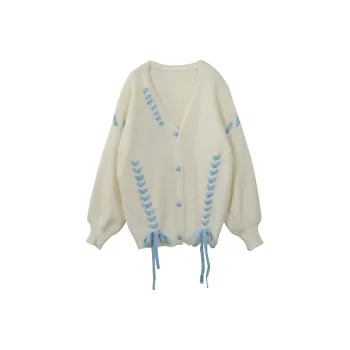 EOEI Knitted Fabric Cardigan Women's