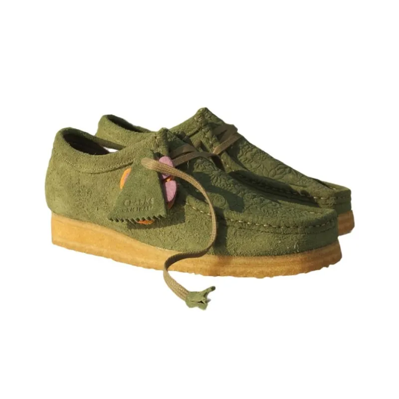 SIZE x Clarks Wallabee Men's Casual Shoes Men's Green-1
