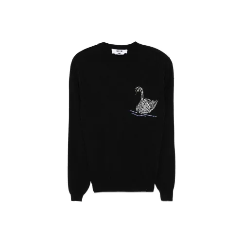 MSGM Swan Embellished Jumper