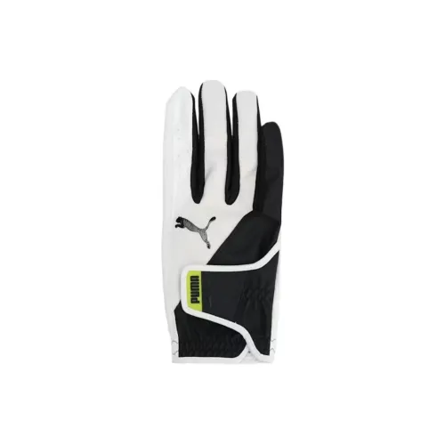 PUMA Synthetic Leather, Polyester, Polyurethane Sports Gloves Men's White