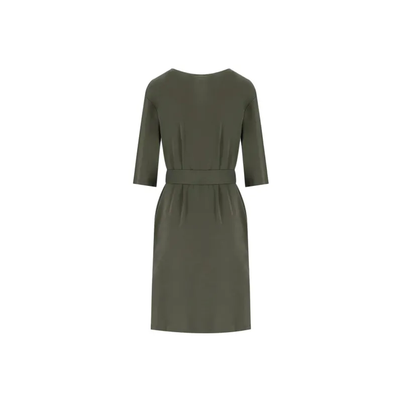MaxMara Short Sleeved Dress Women's Khaki Green-1