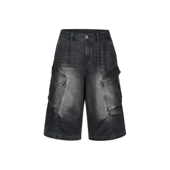 GUUKA TECH Denim Shorts Men's Black