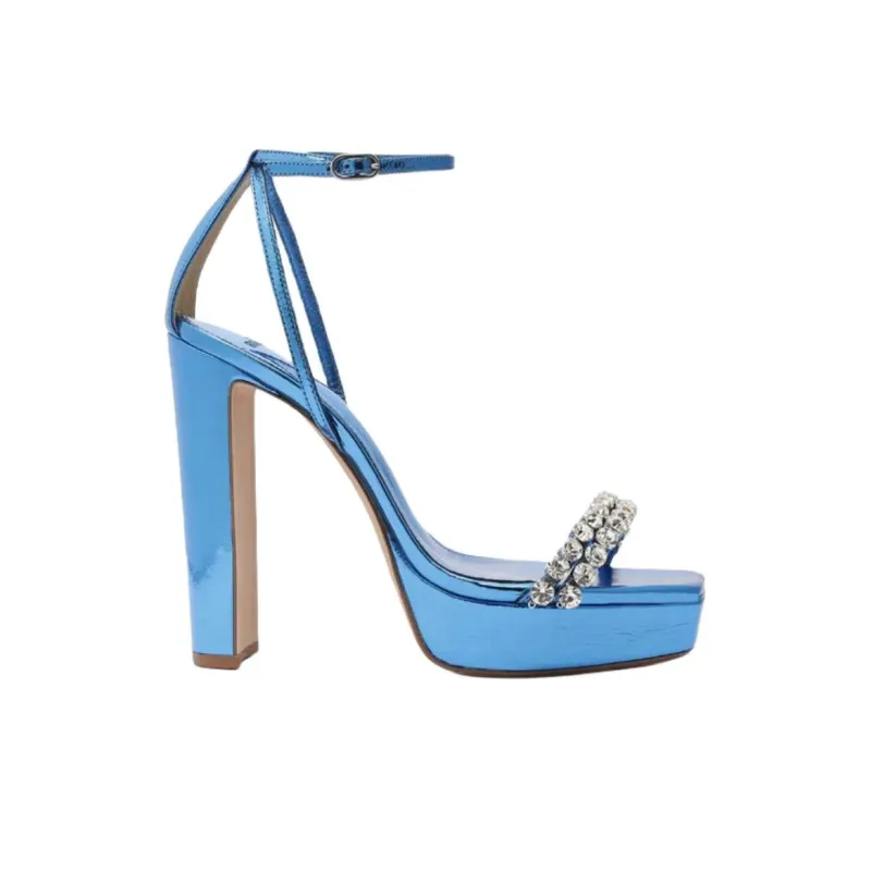 Alexandre Birman Lenny One Strap Sandals 12cm Women's Blue-1