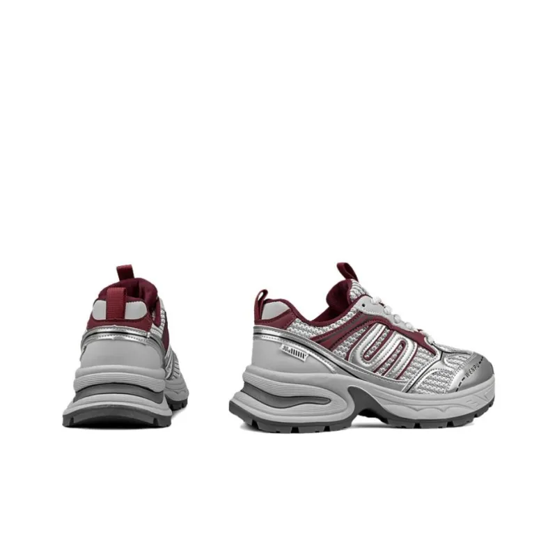 Y6T Cushioning, Lightweight, Breathable Low Top Chunky Sneakers Women's Red-3