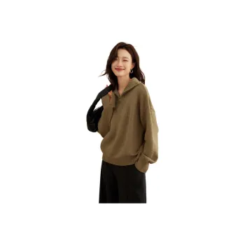 Mo Han Yi Mei Knitwear Women's Coffee Green