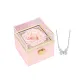 Pink Rose+Butterfly Light Necklace