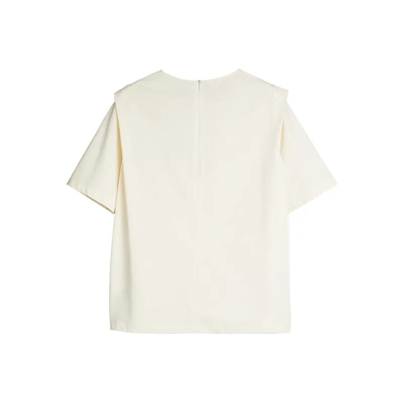 ELLE Regular T Shirt Women's Beige Yellow-1