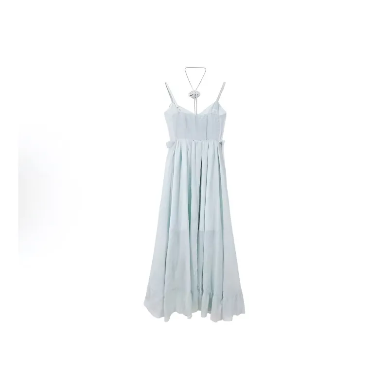 AHDO Slip Dresses Women's Green-1