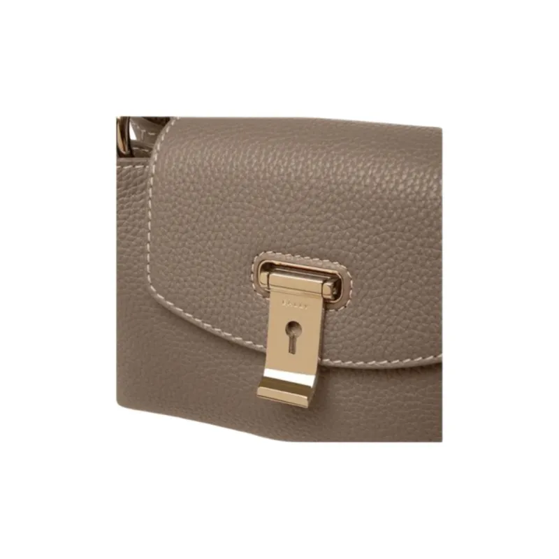 BALLY Grain Cow Leather Kelly Bag, Shoulder Bag, Crossbody Bag, Handbag Trumpets Women's Light Umber-4
