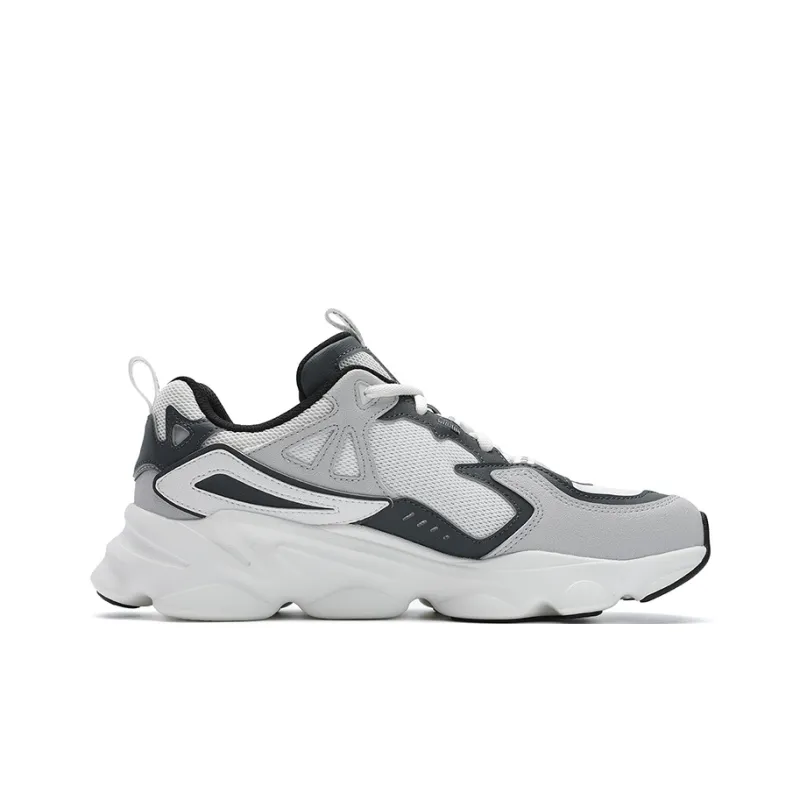 FILA SKIPPER 1S Captain 1S Wear resistant, Lightweight, Breathable, And Non slip. Low Top Casual Shoes Men's Black Gray-1