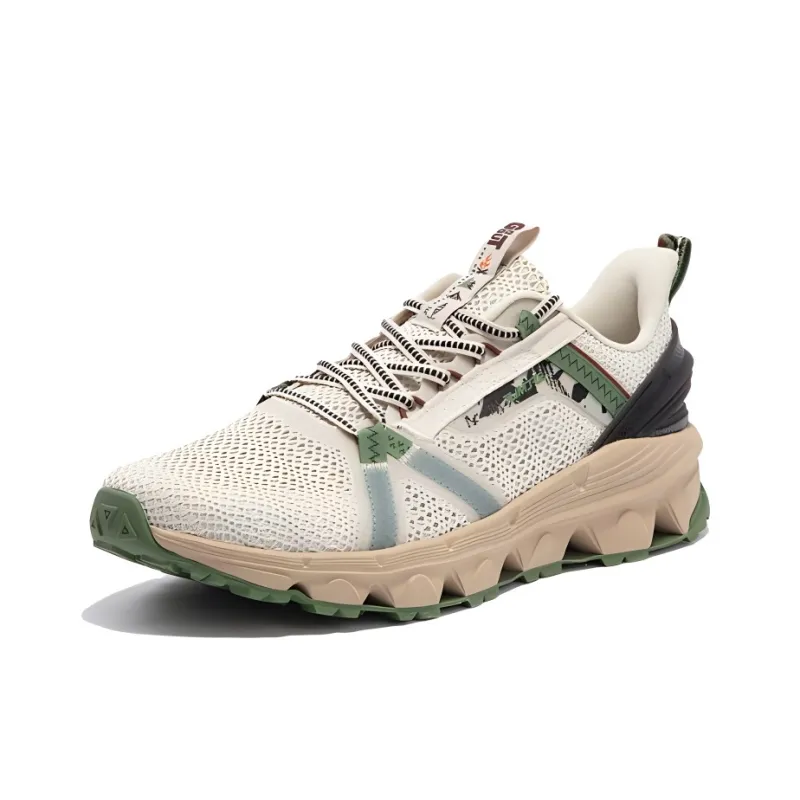 361° Anti Slip Wear Resistant River Trekking Shoes Men's Beige Green-2