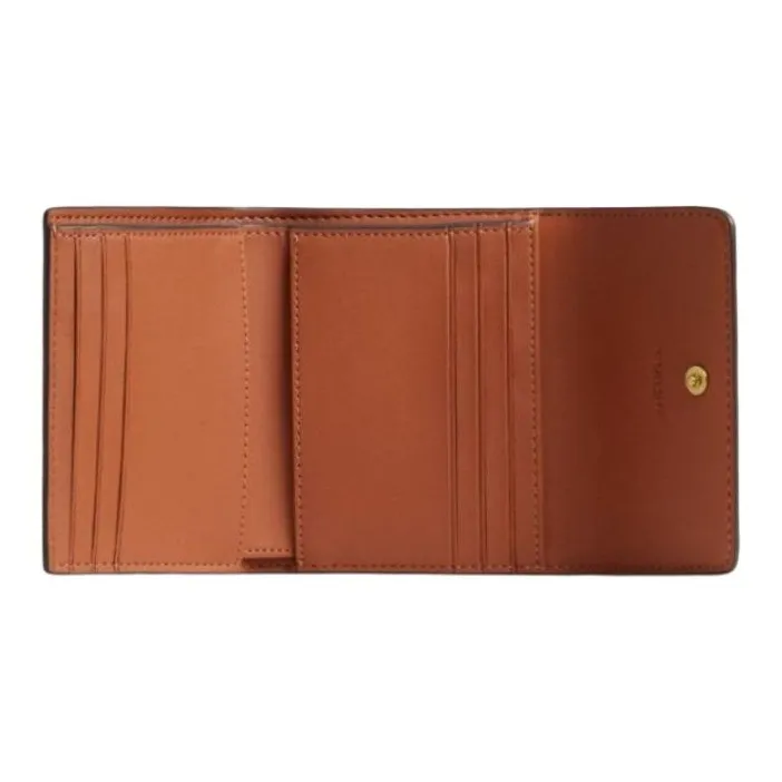 COACH Artificial Leather With Cow Leather Wallet Trumpets Unisex Black & Brown-1