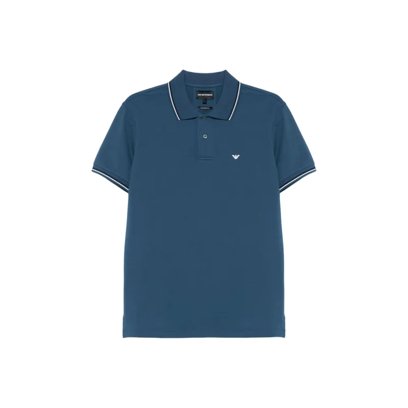 EMPORIO ARMANI Logo print Polo Shirt-0