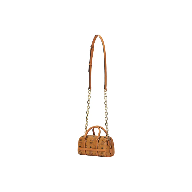 MCM Delmy Boston Bag Mini Visetos Cognac-1