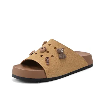 La Chapelle Quiet Quick Dry Slide Slippers Women's Light Brown