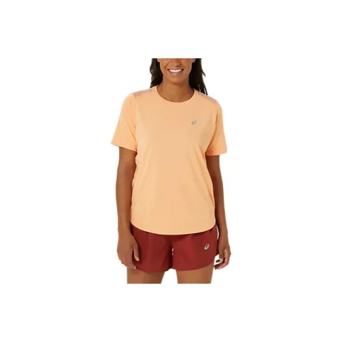 Asics ROADSHORT SLEEVE TOP T-Shirt Women's Off-White Orange