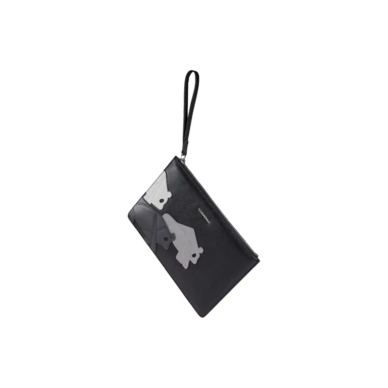 CANUDILO Top Grain Cow Leather Clutch Regular Men's Black-1