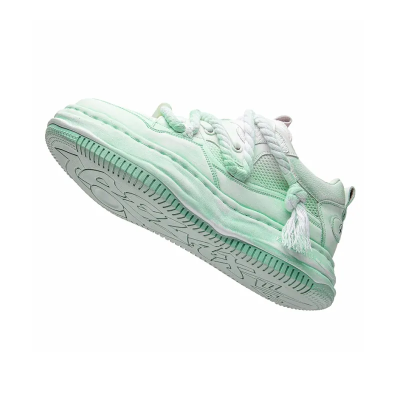 RELAXURSELF Slip Resistant, Abrasion Resistant, Breathable, Height Increasing Low Top Skateboard Shoes Unisex Gradient-28