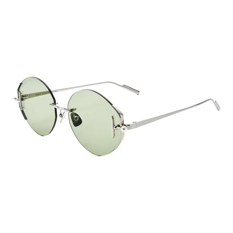 THE OWNER Β Titanium Round Sunglasses Women's-5
