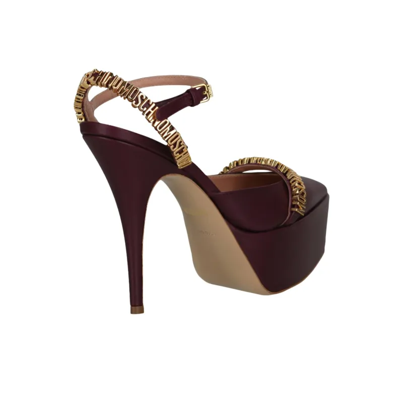 MOSCHINO Slim Heel High Heels 12cm Women's Red-2