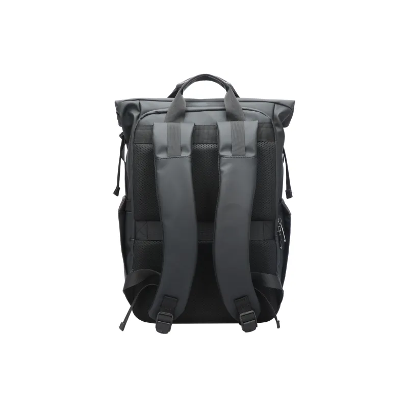 BOPAI Fabric, Synthetic Leather Backpack Unisex Black/Ideal White/Sand Lime-15