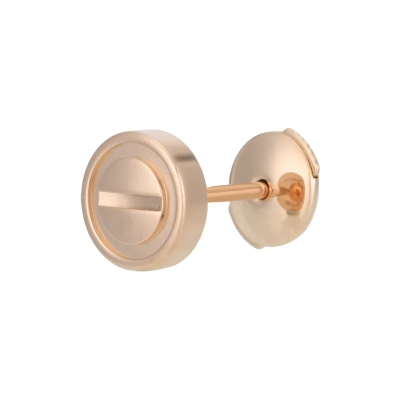 CARTIER 18K Rose Gold Stud Earrings Unisex-3