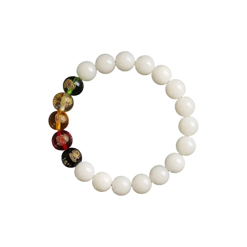JIUHUASHAN White Jade Bodhi Bracelets Unisex-0