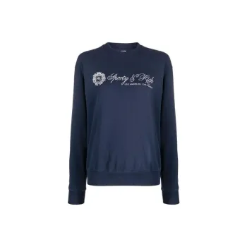 SPORTY & RICH Regal Logo print Cotton Sweatshirt