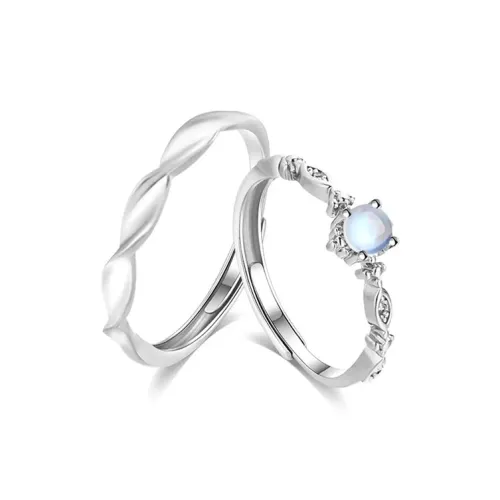 The Years Are Quiet Glass Cat Eye Rings Unisex