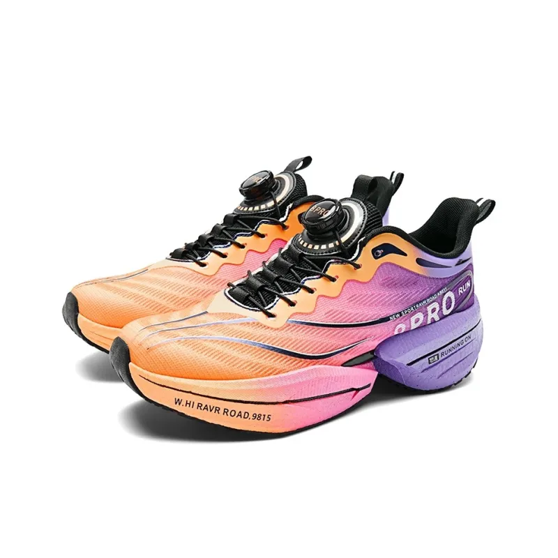 Kuding Running Shoes Unisex Low Top Zi Wei Star/Spring Green/Flint Stones/Electric Glow-2