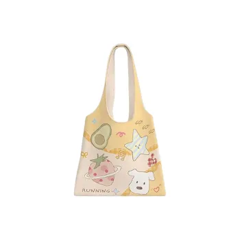 AOSONG Suede Technology Fabric Shoulder Bag Women's Yellow