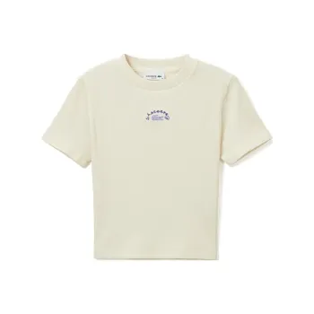 LACOSTE T Shirt Women's Cream White