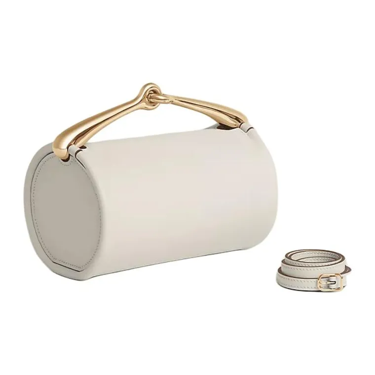 HERMES Maximors Swift Calfskin One Shoulder Handbag Women's Pearl White-2