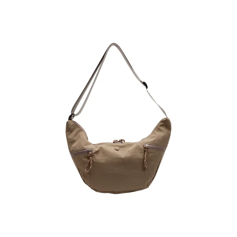 Yalu Fabric Shoulder Bag, Crossbody Bag Unisex Ecru/Black/Khaki/Army Green-12