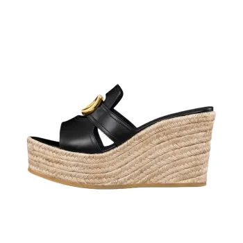 DIOR 30 Montaigne Slide Slippers 9.5cm Women's Black