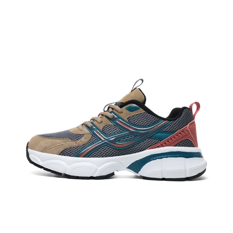 BURCOME Platform Elevator Shoes Abrasion Resistant Breathable Slip Resistant Low Top Chunky Sneakers Unisex-10