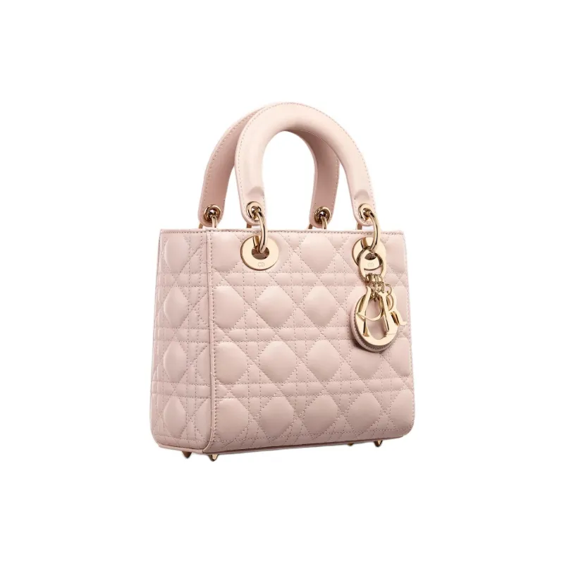 DIOR Lady Dior My ABCDior Sheepskin Shoulder Bag, Crossbody Bag, Handbag Small Size Women's Rouge Pink-1